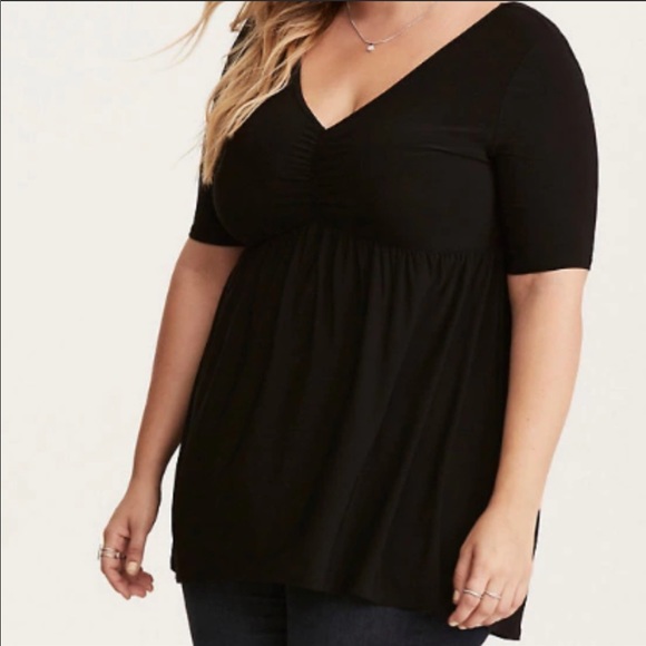 Torrid Rouched Babydoll Top - Picture 1 of 8